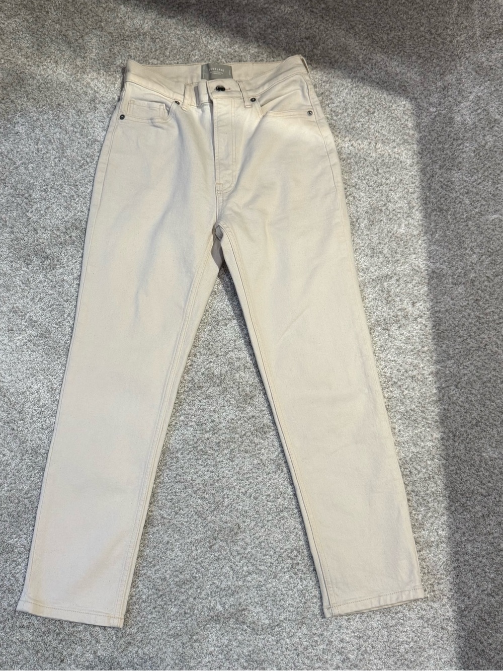 Everlane The Original Cheeky Crop Jeans in Beige Size 27